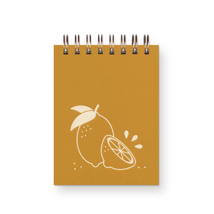Saffron Lemon Mini Jotter Notebook for wholesale on Faire
