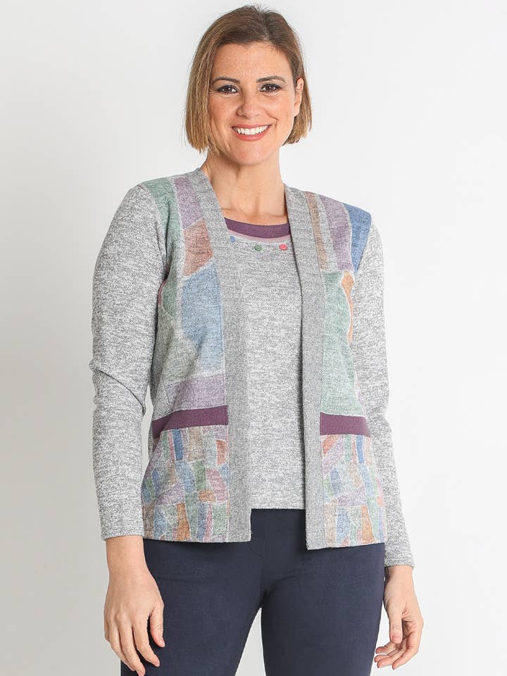 371362N FALSO COMPLETO PUNTO BIGORÉ COMBINATO STAMPATO per la vendita all'ingrosso da parte di LOURDES CASTILLO