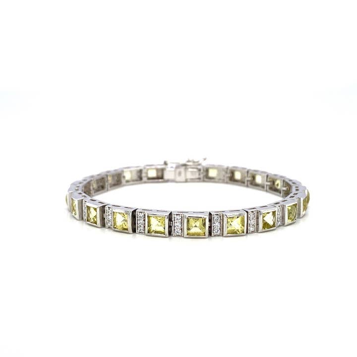 Lemon Topaz Bracelet in .925 Sterling Silver - KSD 42467 for wholesale by Kotawala Jewels