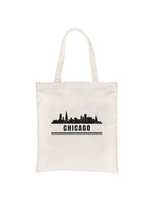 Skyline-Chicago Canvas Bag for wholesale by 365 In Love