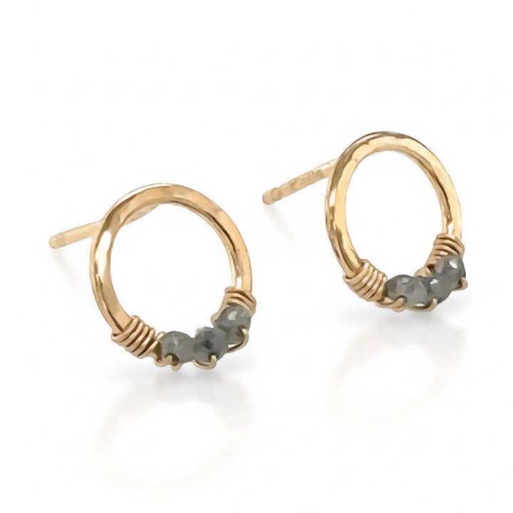 Diamond Halo Studs for wholesale by Sabina Jewelry