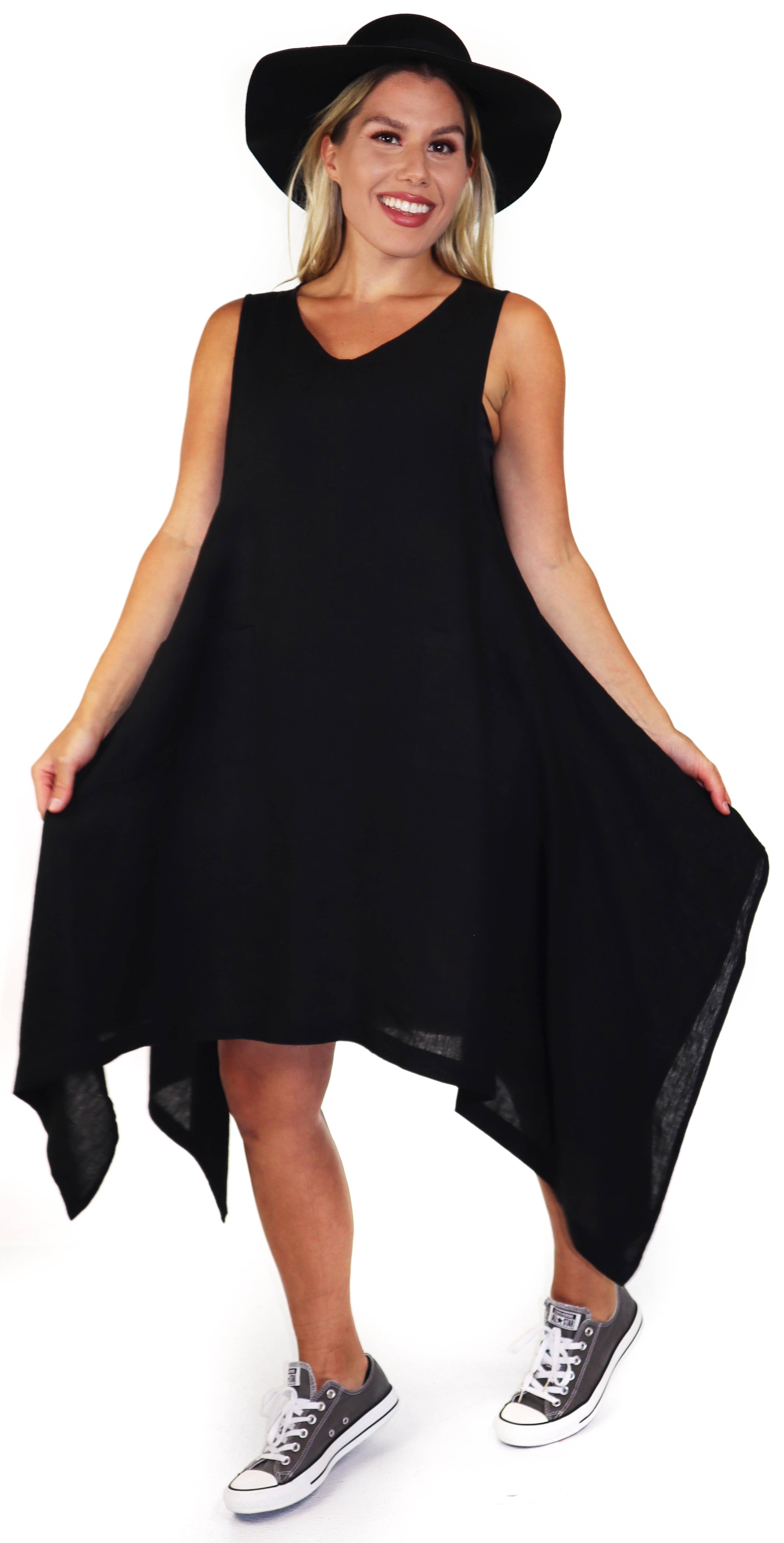 LINEN AND GAUZE - Wholesale Dress - Women's - 3292 Linen Dress3