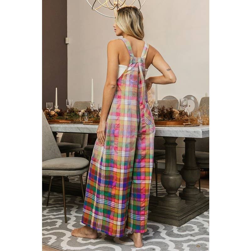 STAINED GLASS DIP DYE EFFECT BLEACHED VINTAGE OVERALLS for wholesale on Faire12