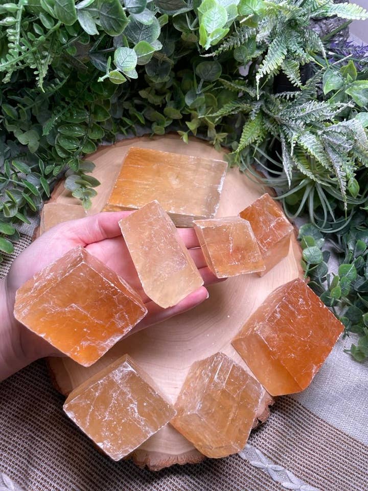Honey Calcite Cube for wholesale by Copper Ashes
