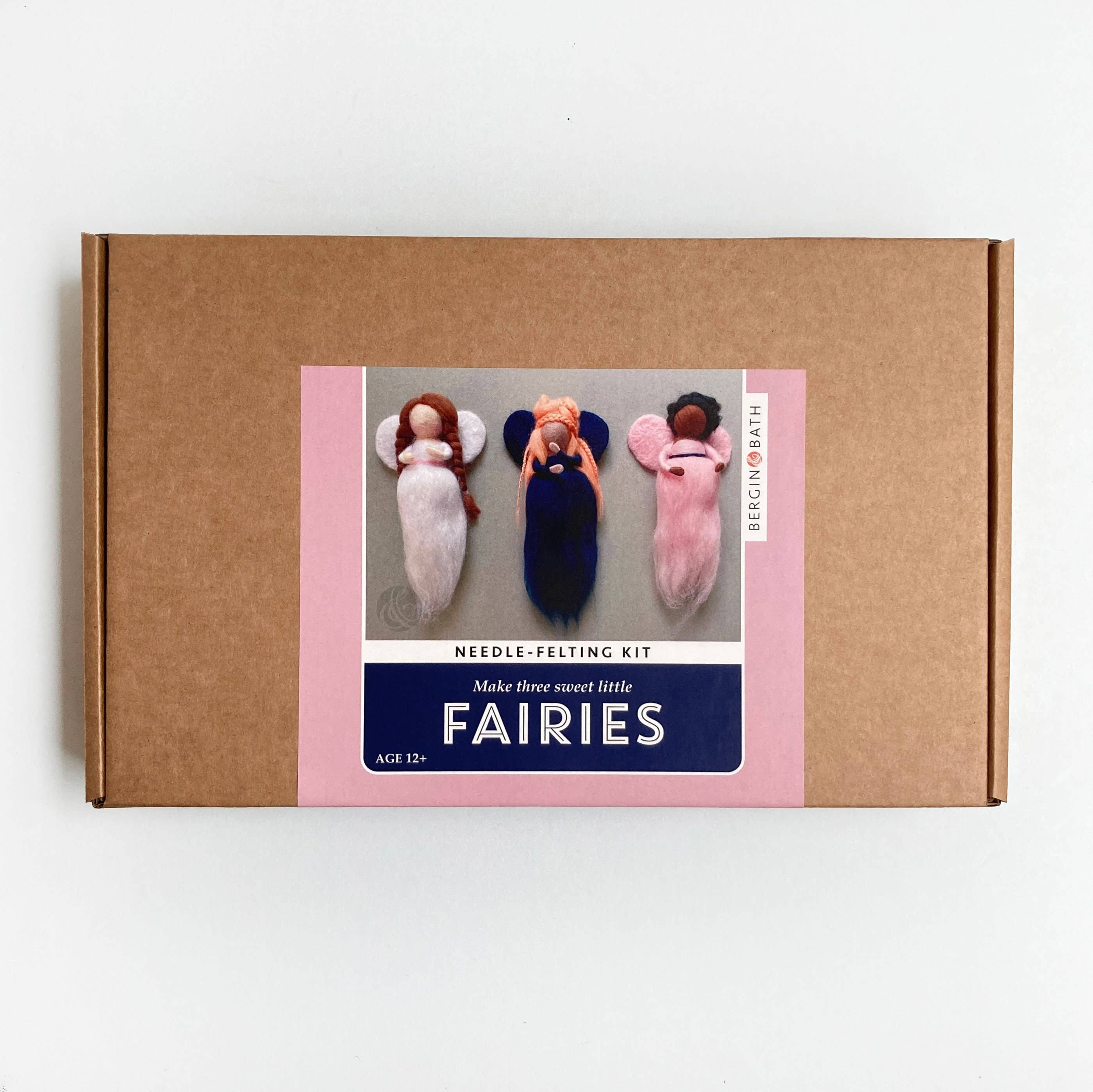Bergin & Bath - Wholesale DIY Craft Kit - Needle Felting Kit, Fairies. Make THREE felted fairy dolls8