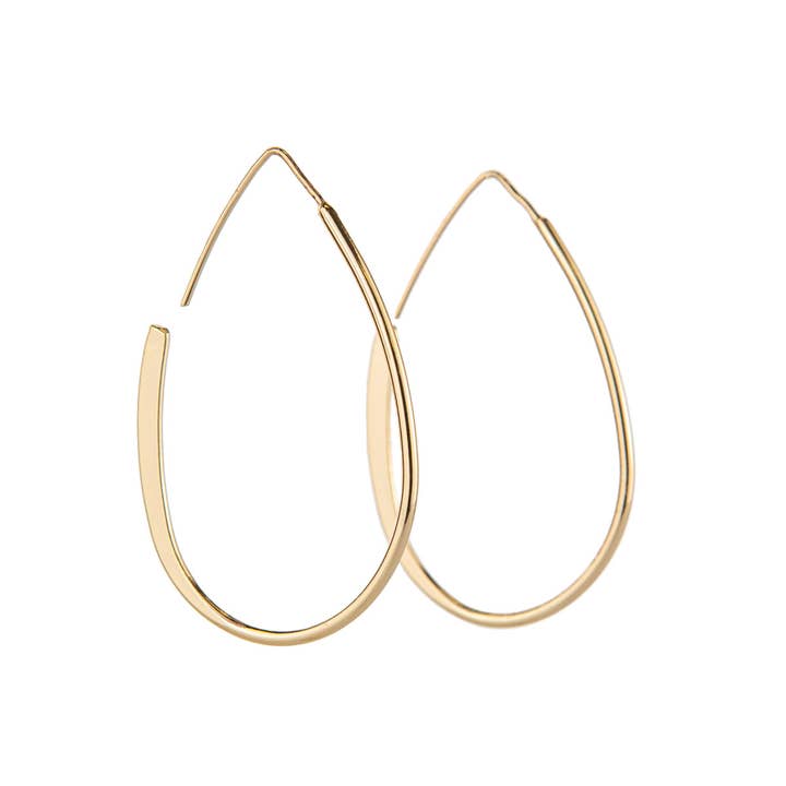 Newport Earrings Gold 1.75" for wholesale by The Royal Standard