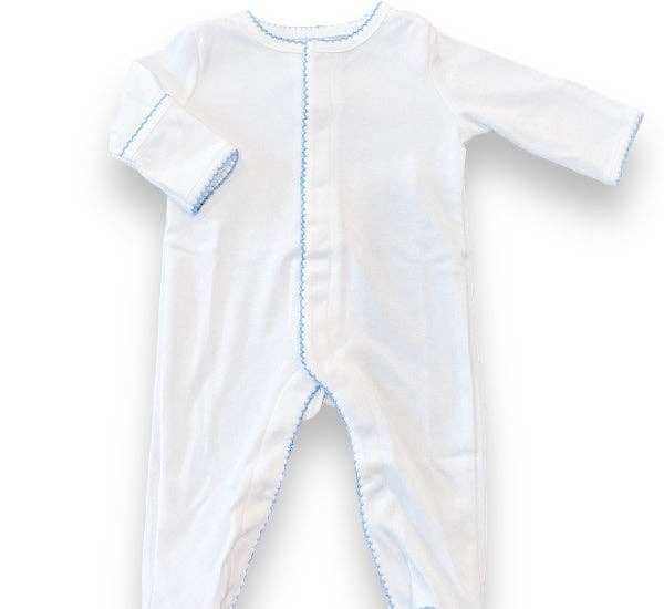 Southern Proper Blanks - Vente Barboteuse – bébé - Chaussons bébés classiques avec bordure picot14