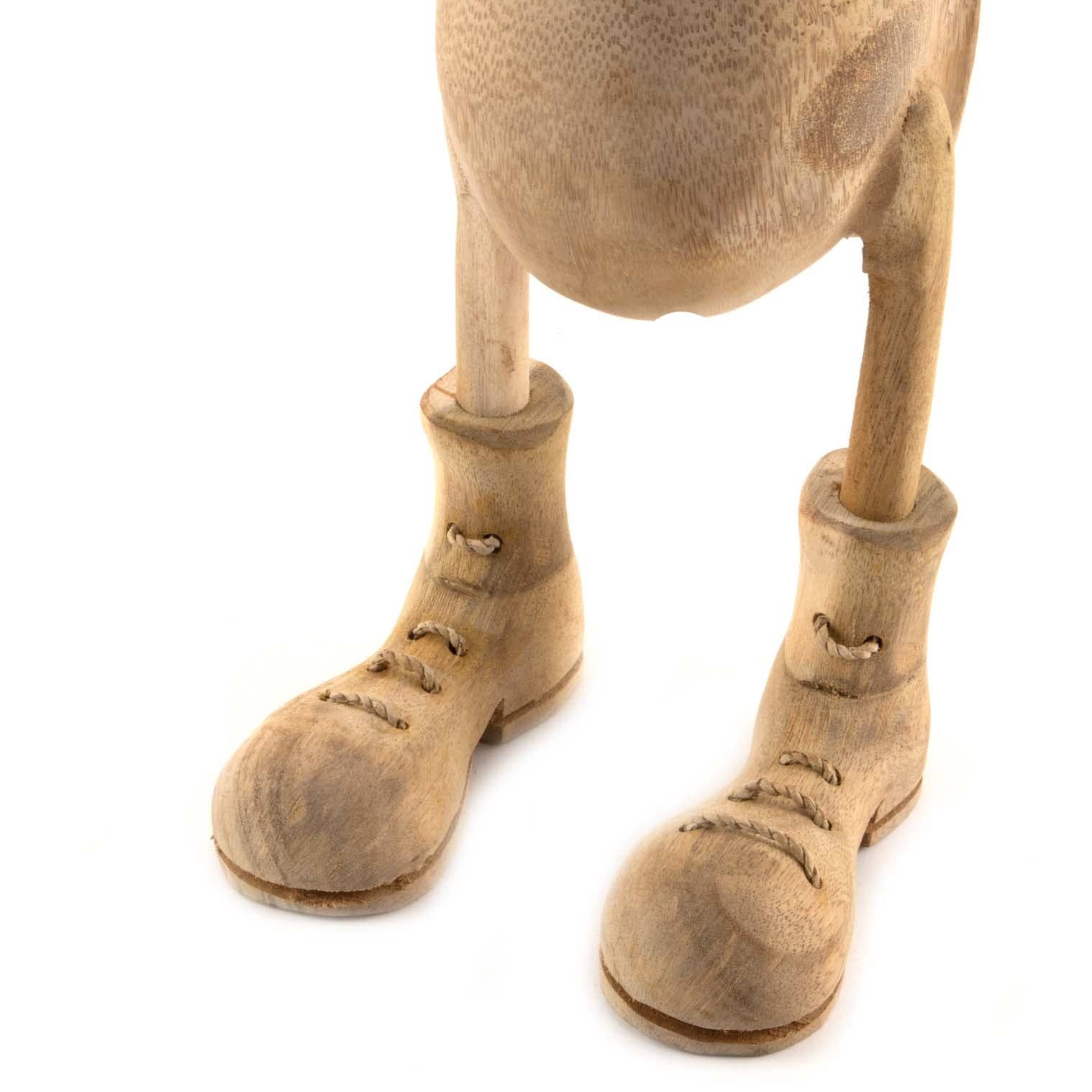 Siesta – Engroshandel Pyntefigur – Naturlig bambusand med snørestøvler5