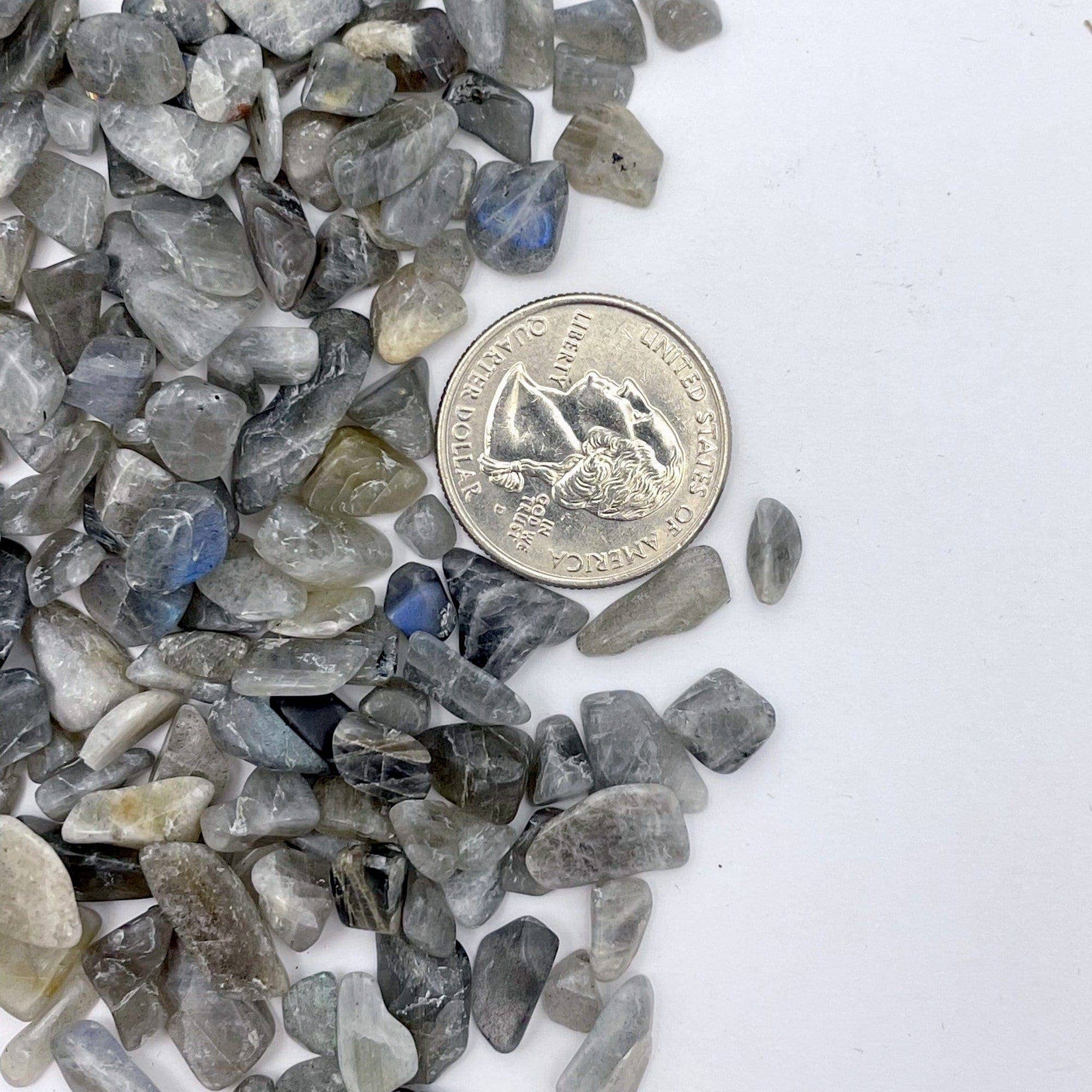 Rock Paradise - Wholesale Spiritual Stone/Crystal - Labradorite Crystal 1lb Chips Tumbled Stones4