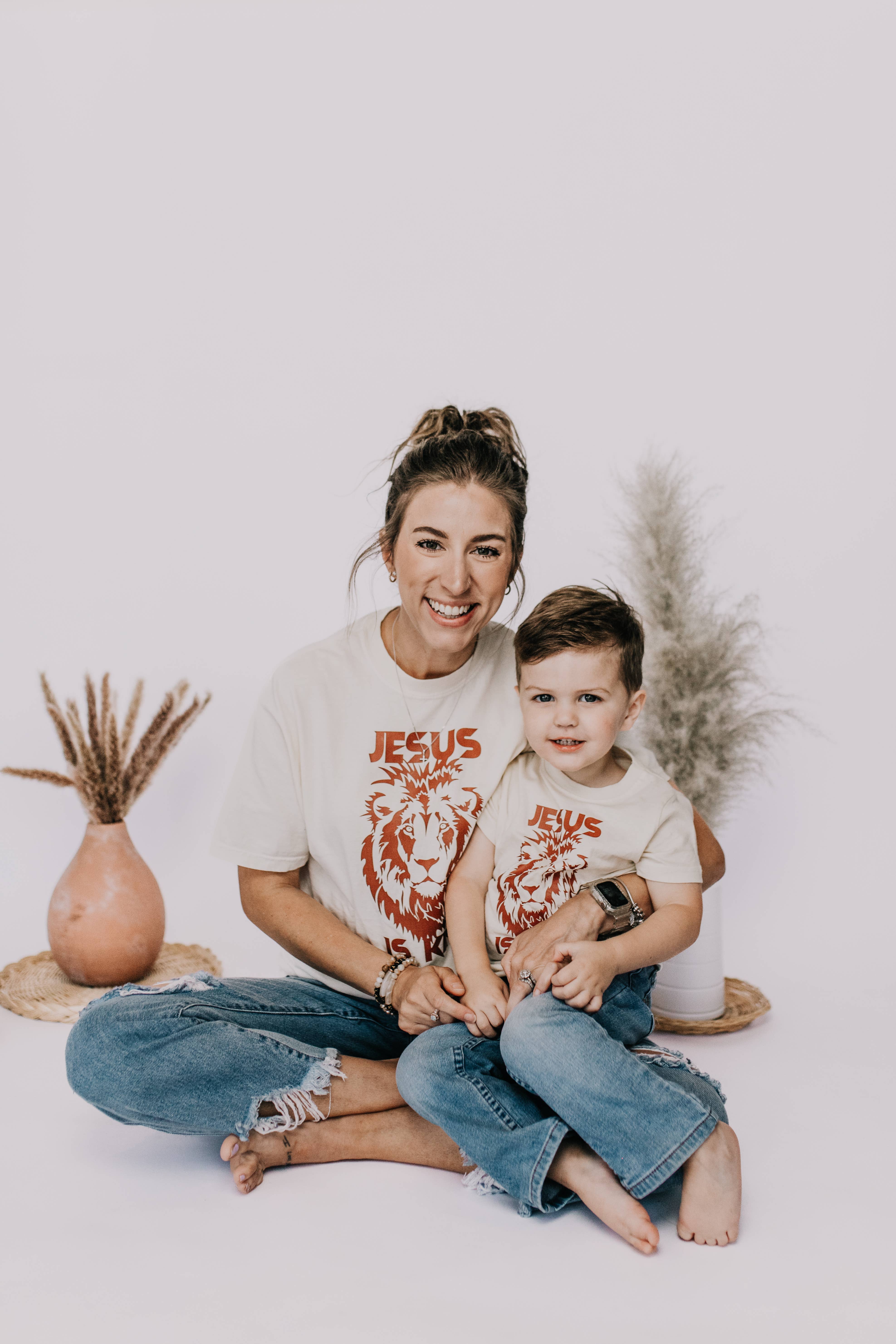 Little & Brave - Wholesale Screen Printed T-Shirt - Women's - Jesus is King Graphic tee, Faith based.2