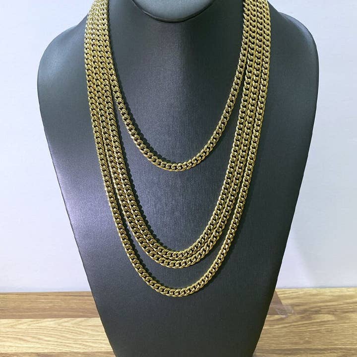 Luxus Accessories - Wholesale Link & Chain Necklace - 14k Gold Filled 6mm Cuban Link Chain