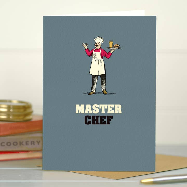 The Typecast Gallery - Vente Cartes d'anniversaire - L&G23 Carte d'anniversaire drôle pour homme « maître chef »