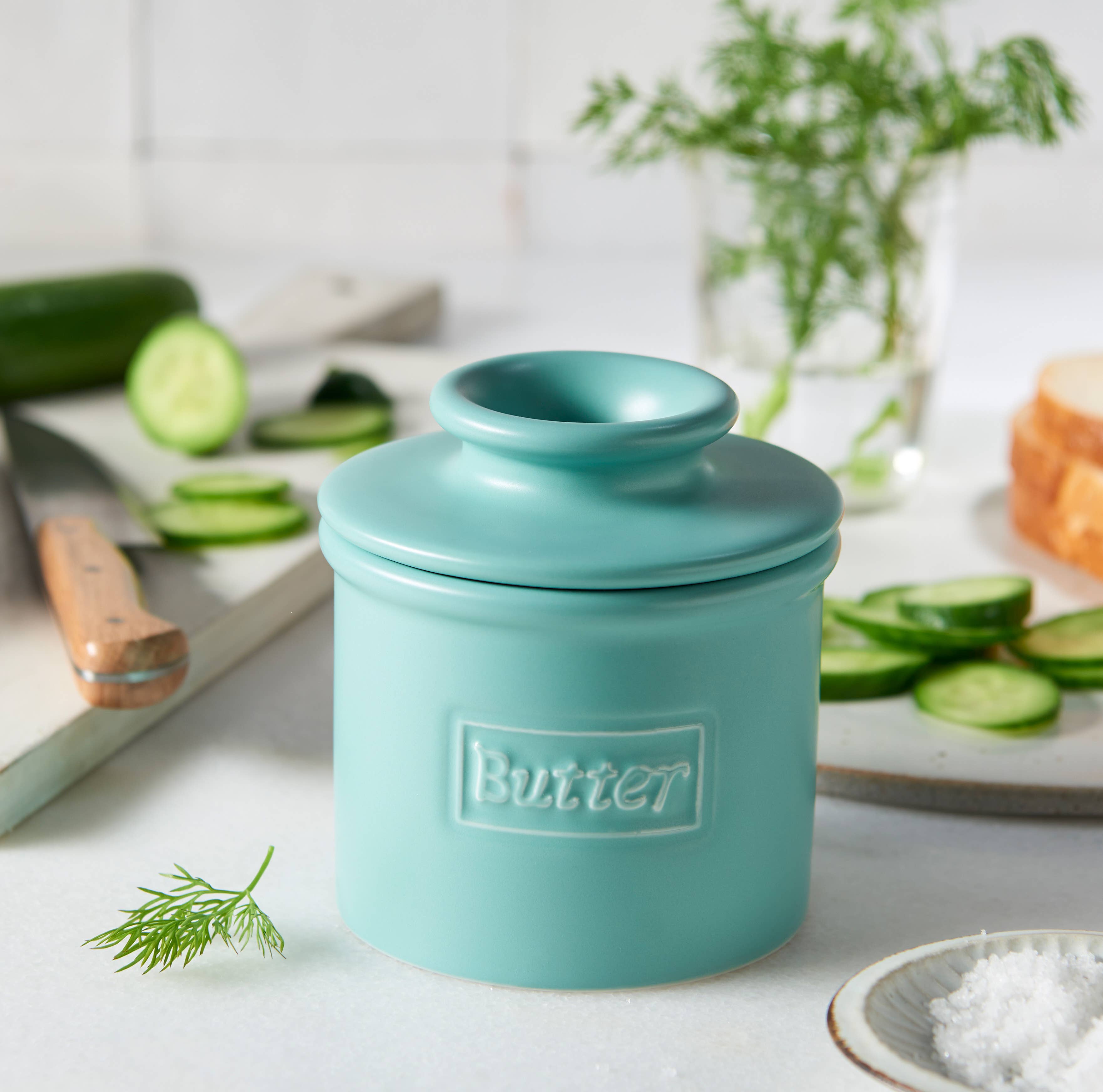 The Original Butter Bell® Crock - Wholesale Butter Dish - The Original Butter Bell® Crock - Cafe Matte Aqua2