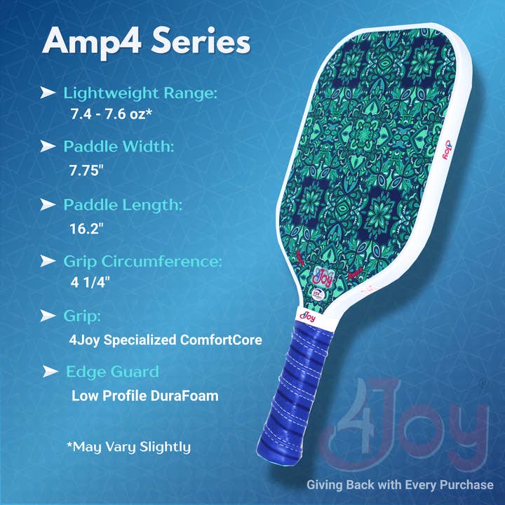 4JoyPaddles - Wholesale Sporting Accessories - AMP4 Pickleball Paddle - Green Forest- Limited Edition2