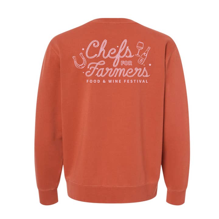 Chefs For Farmers '25 - Sweatshirt Unisexe Col Rond - Corde - Pigment Ambre pour la vente par Flavour Gallery