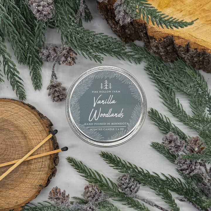 Vanilla Woodlands | Wood Wick Soy Candle for wholesale by Pine Hollow Farm LLC
