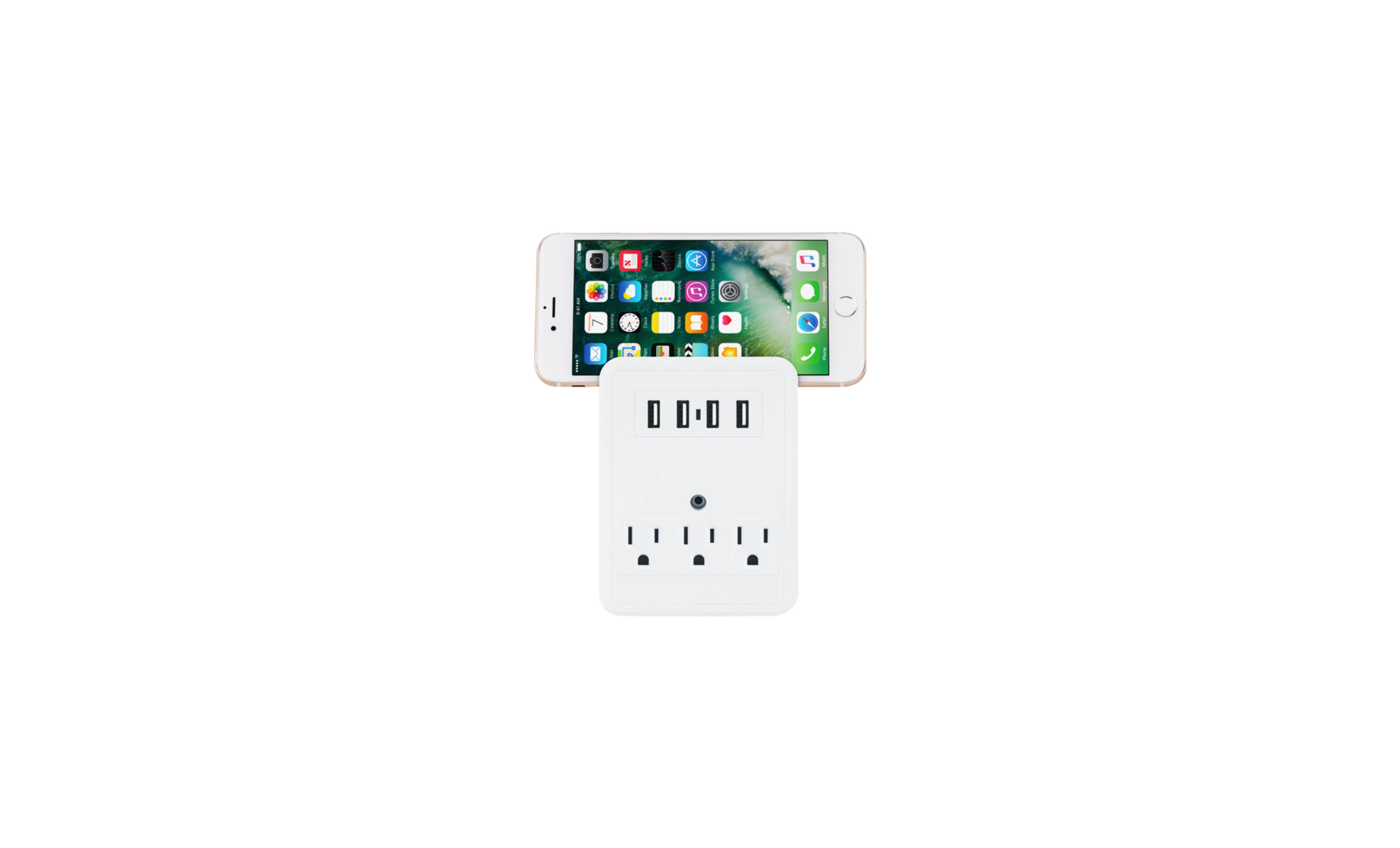 White 3 Power Outlet & 4 Usb & 540 Jules Surge Protection for wholesale on Faire3