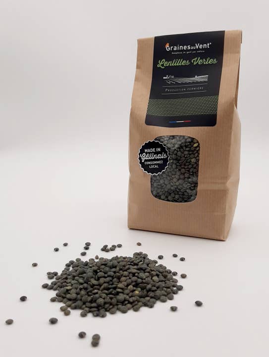 GRAINES AU VENT - Wholesale Beans - Green Lentil 500g