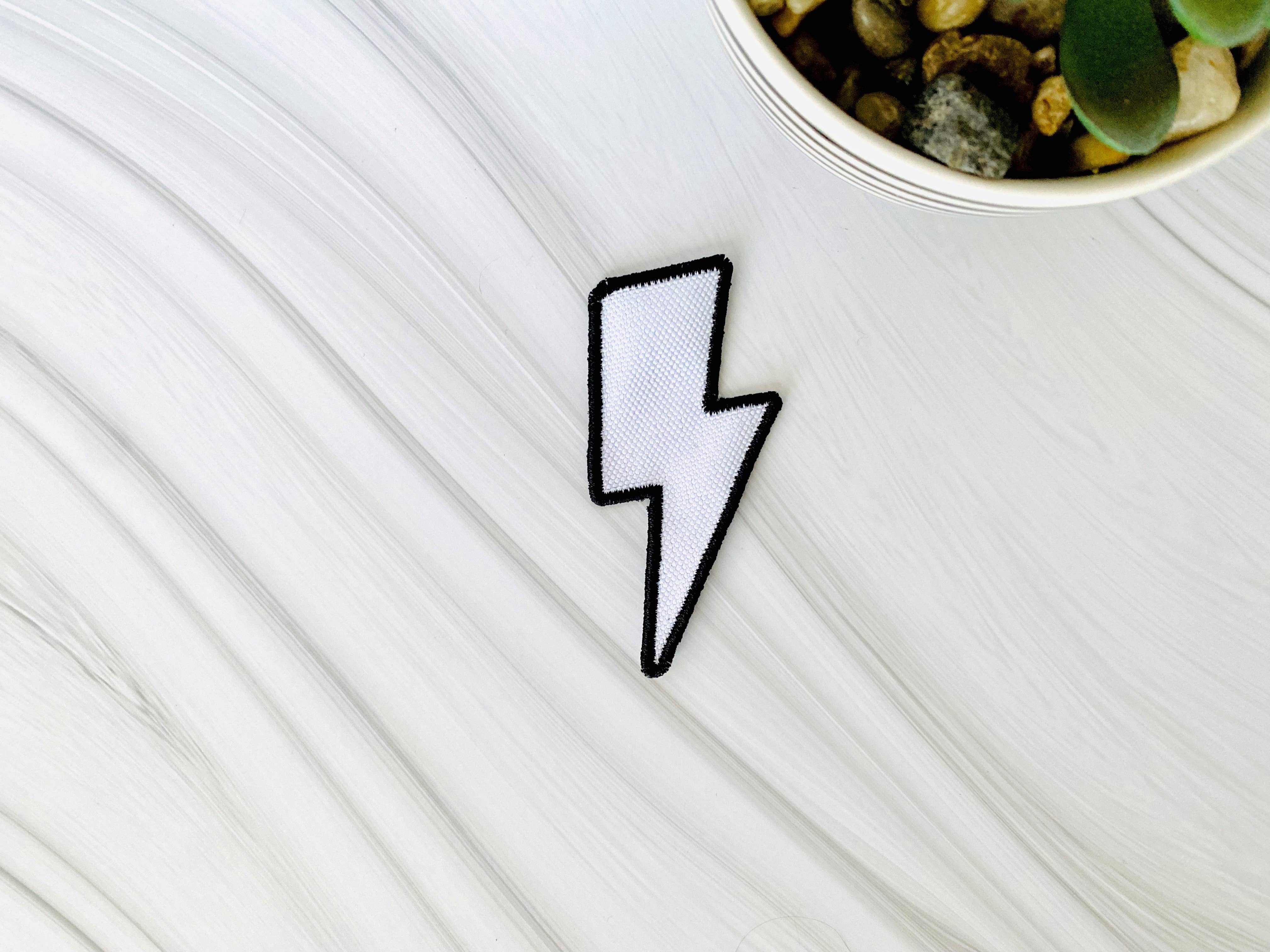 R & R Stitched - Wholesale Patch - Lightning bolt embroidered iron-on hat patch5