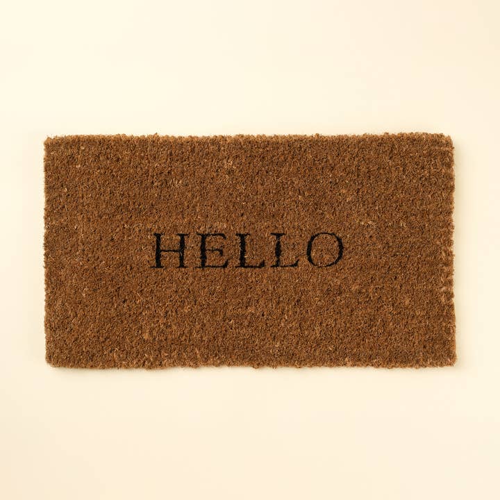 Hello Coir Doormat S for wholesale by Indaba Trading