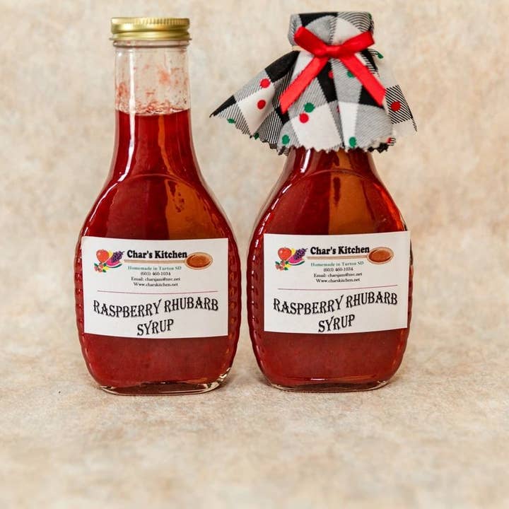 Char's Kitchen - Wholesale Flavored Syrup - Raspberry Rhubarb Syrup 10oz1