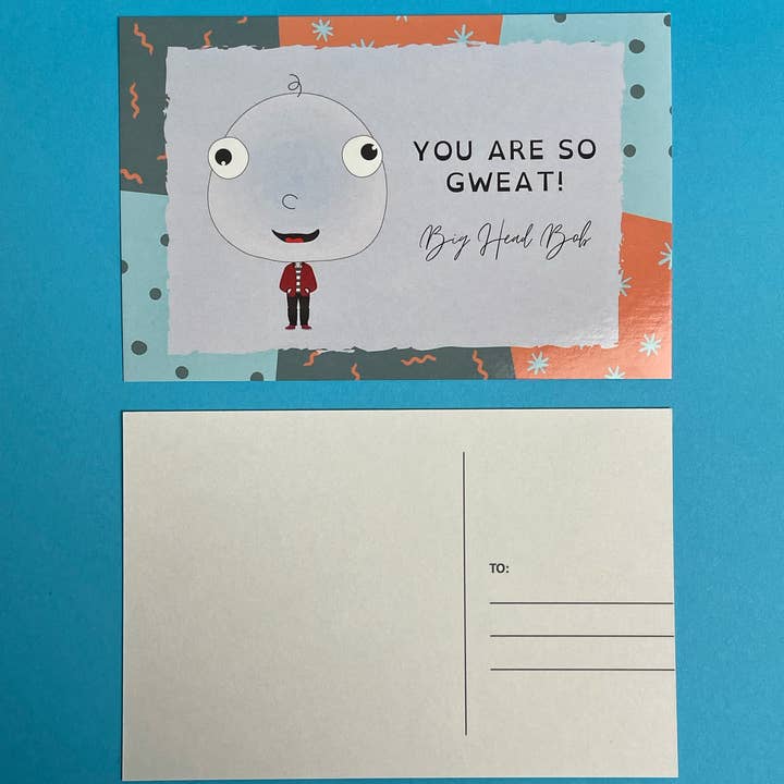 Carte postale | Tu es tellement génial | Big Head Bob pour la vente par Big Head Bob