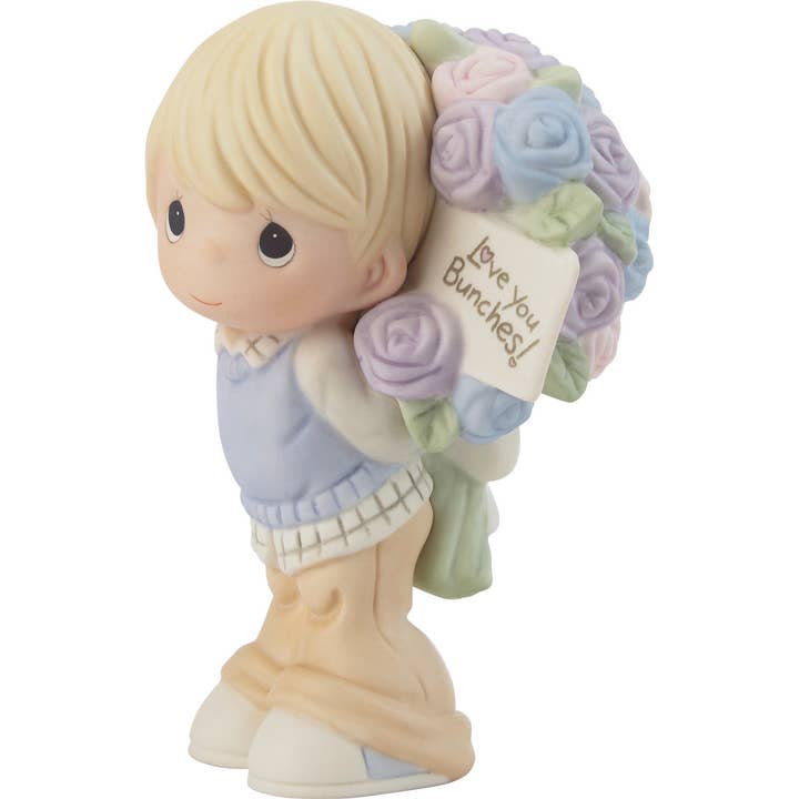 Precious Moments - Wholesale Decorative Figurine - Precious Moments Boy With Flowers Behind Back Figurine
