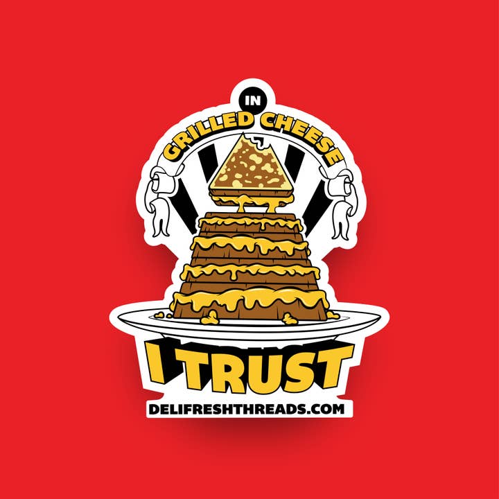 In Grilled Cheese Sticker for wholesale by Deli Fresh Threads