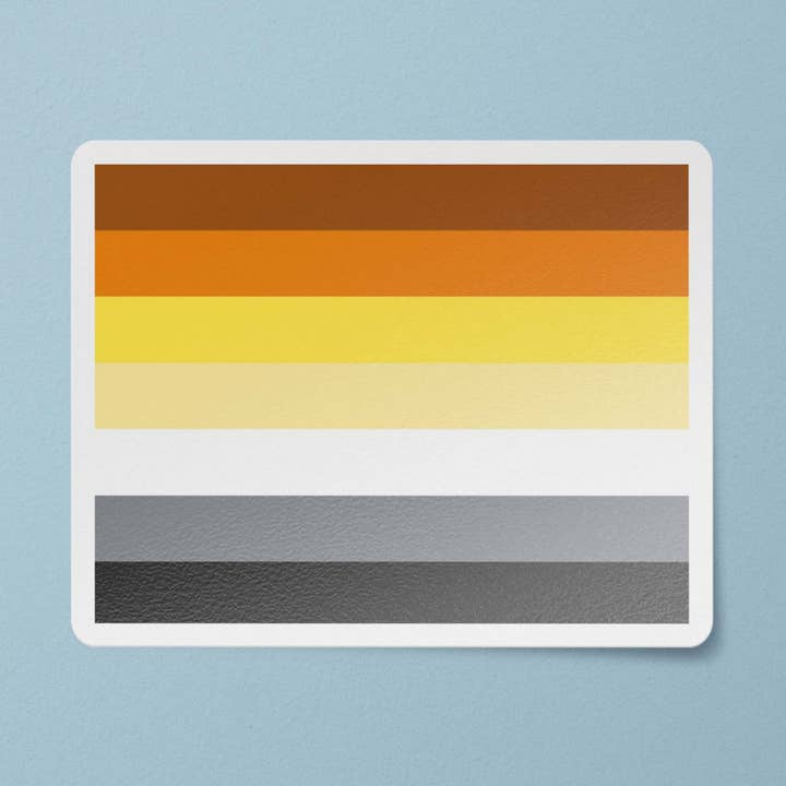 Gay Bear Pride Flag Sticker for wholesale by BitchinDesignCo