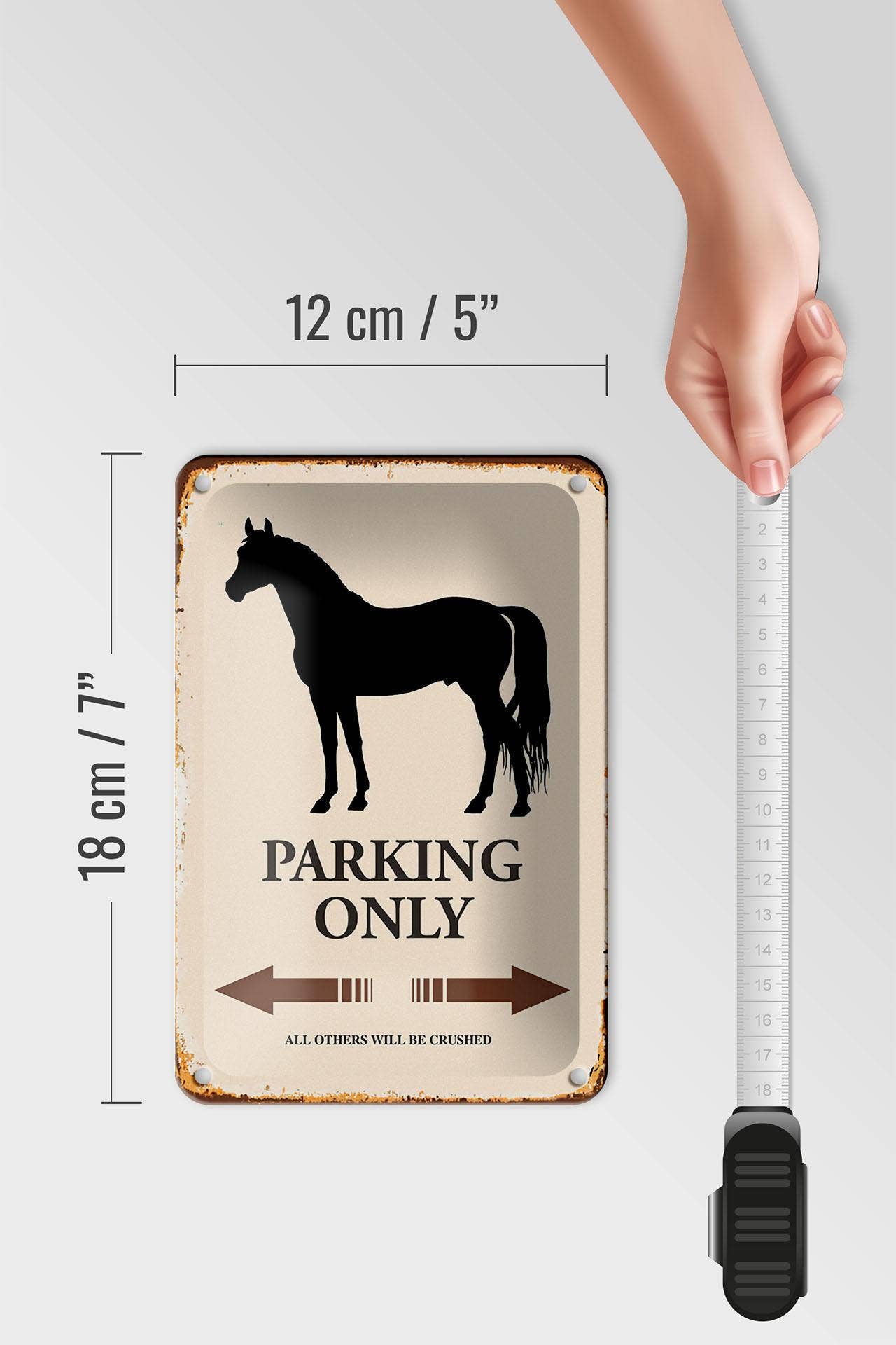Femer - Wholesale Sign - Tin sign saying 12x18 cm horse parking only all others decorative sign4