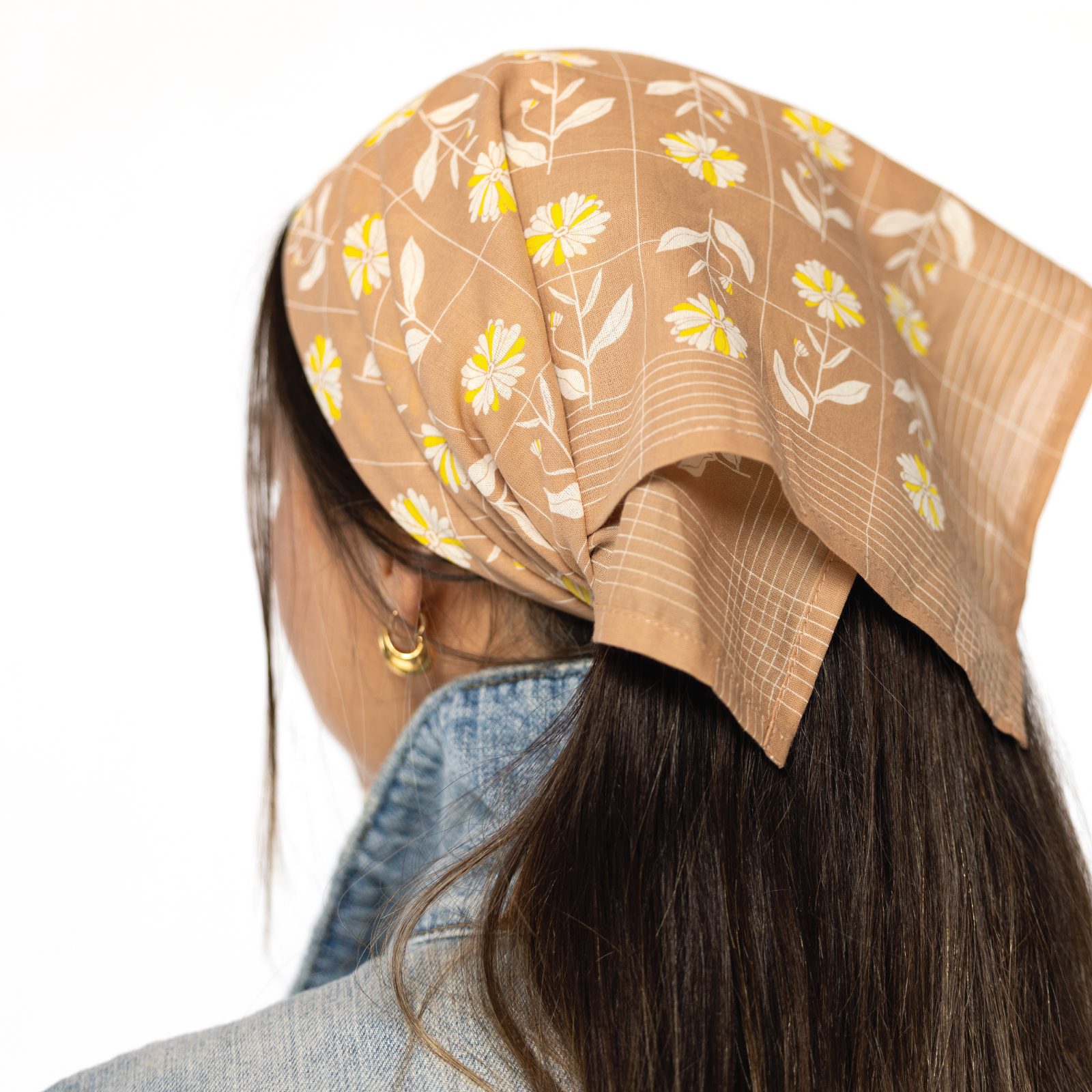 Jenni Earle - Vente Bandana – femme - Bandana en voile de coton de luxe – mantra « L'espoir meurt en dernier » - moka3