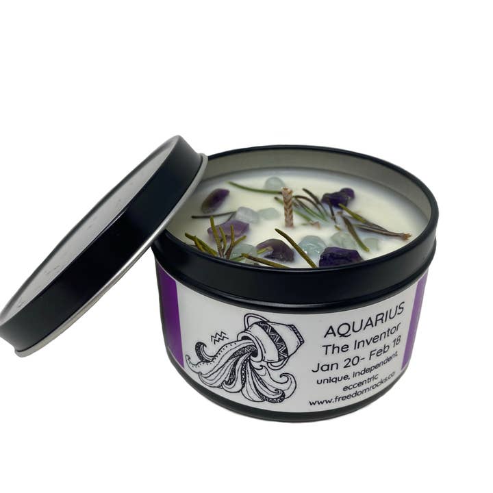 Freedom Rocks - Wholesale Travel Candles - Freedom Rocks Astrology Candles - Crystal Infused2