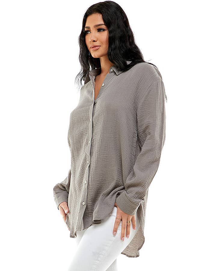 Veracci - Wholesale Buttoned-down shirt – Women's - Double Gauze Weekend Button-Down Shirt10