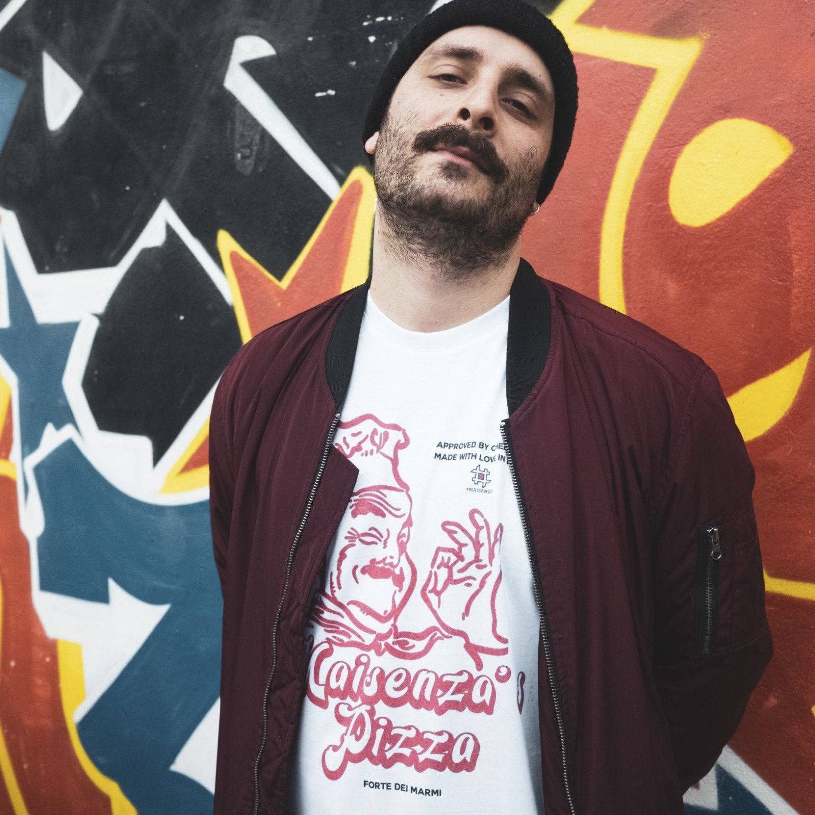 #MAISENZA - Wholesale Screen Printed T-Shirt - Unisex - Maisenza's Pizza T-shirt1