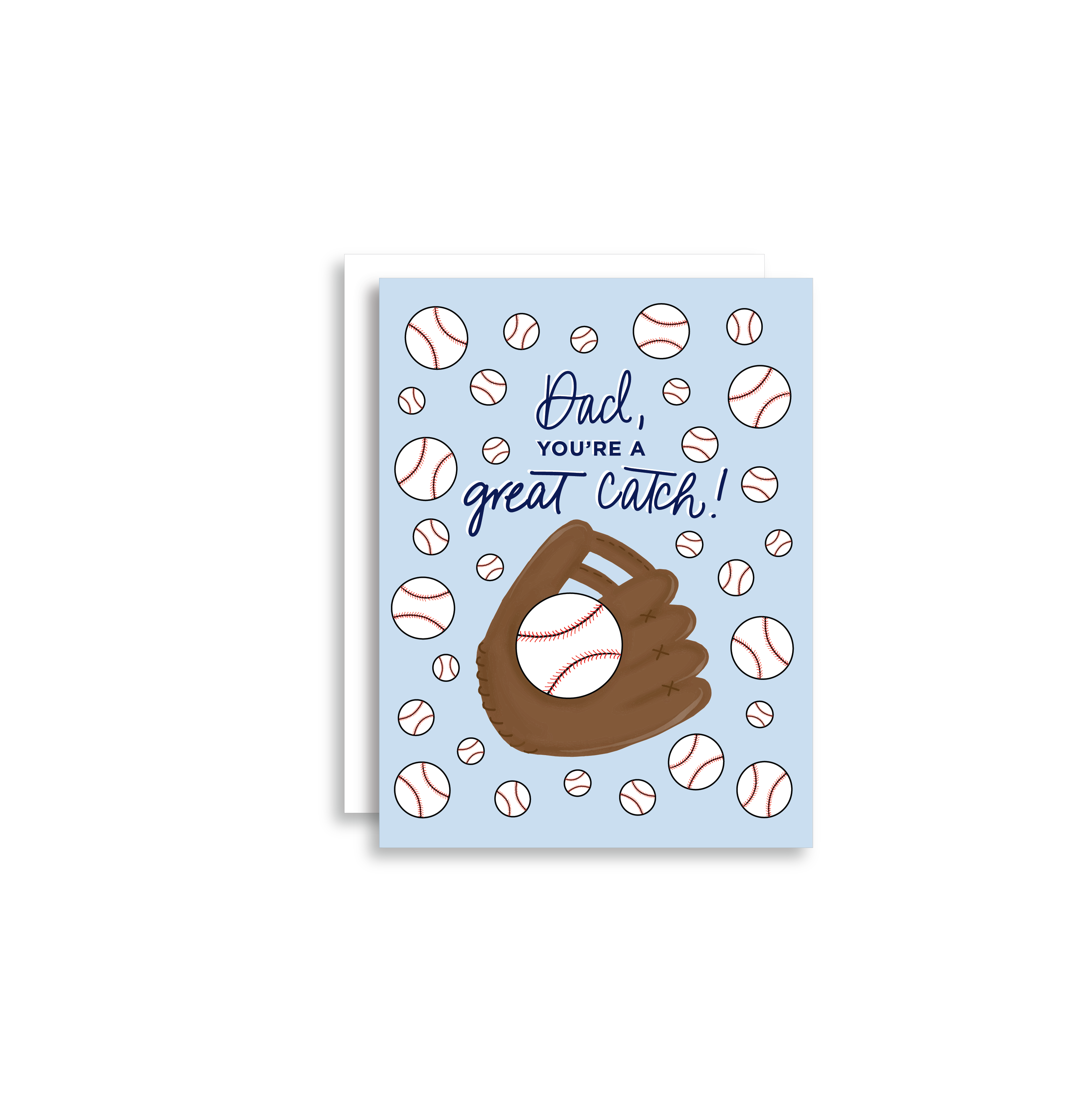 Birdie Mae Designs - Wholesale Father's Day Card - Dad, You're A Great Catch Baseball Greeting Card0