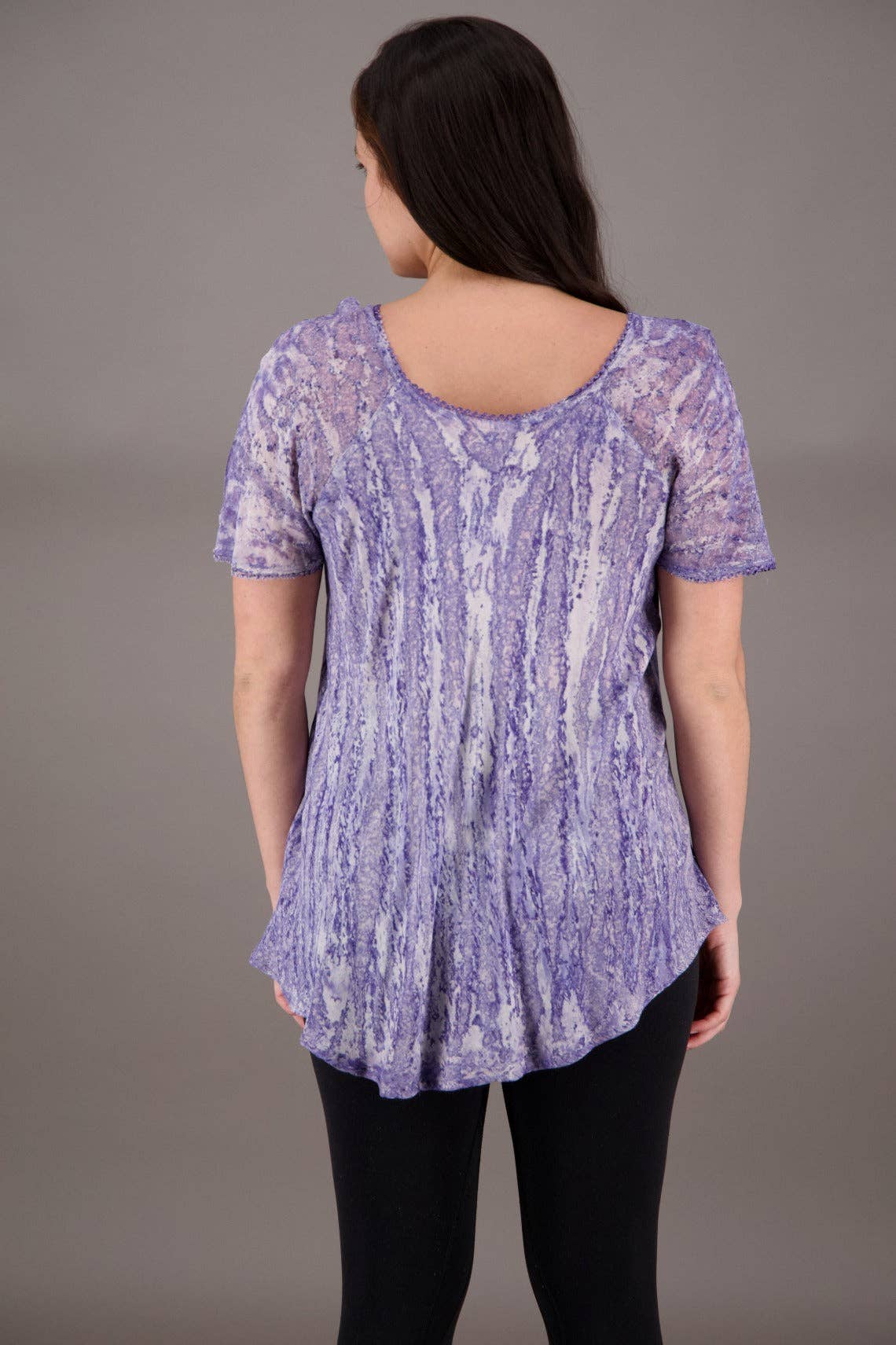 Assorted Colors Cap Sleeve Tie Dye Blouse 787 for wholesale on Faire10