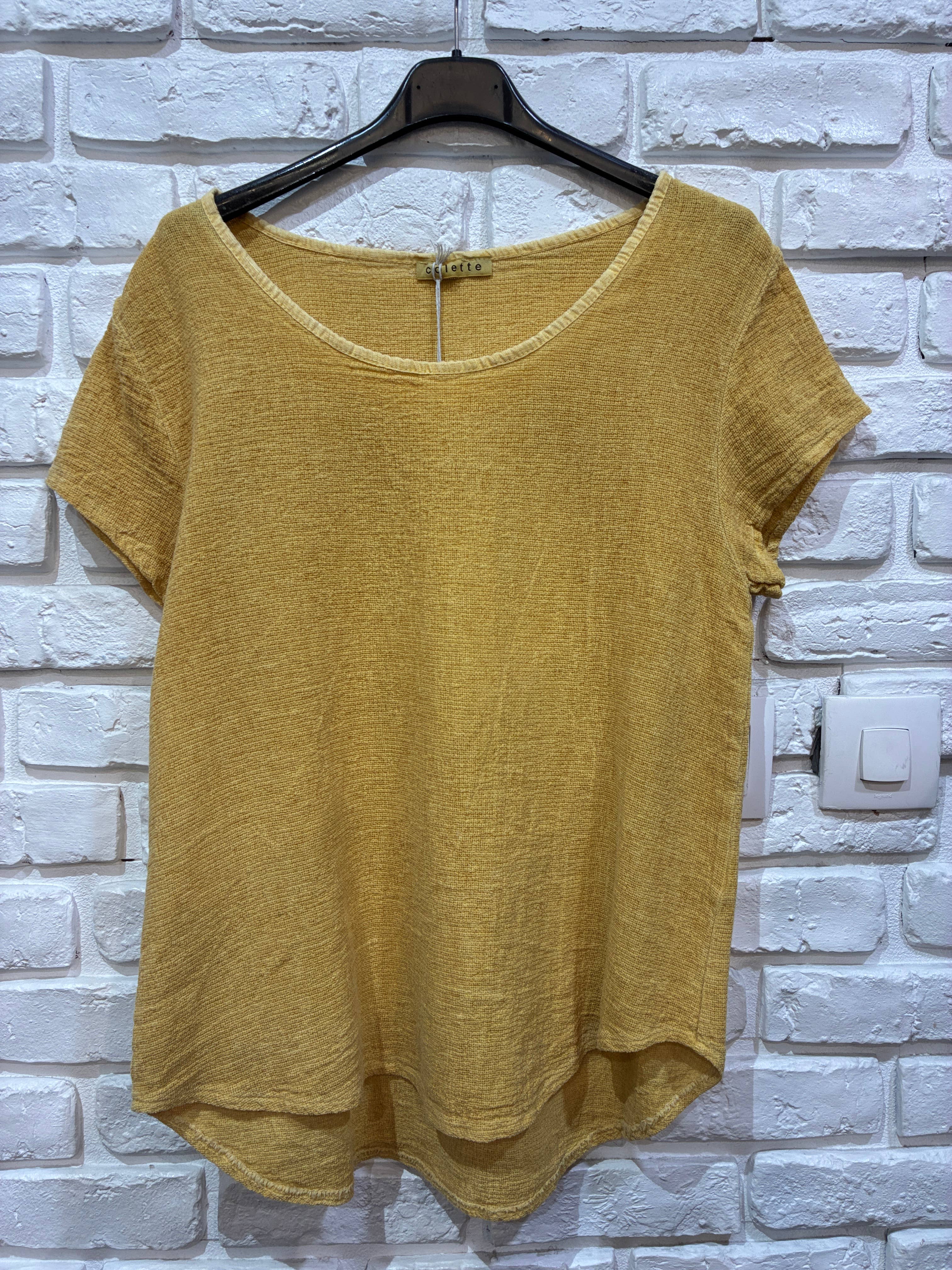 la maison des fibres naturelles – wholesale T-shirt – women's – cotton-linen blend t-shirt, round neck 3389 10% linen 90% cotton12