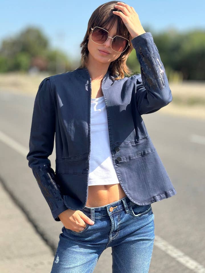 Blazer en jean Night Light pour la vente par Billy T