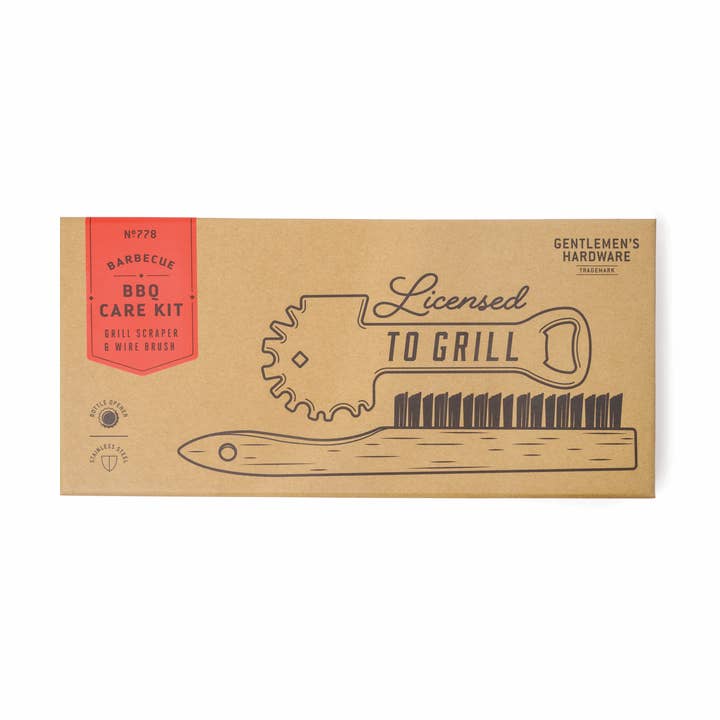 Gentlemen's Hardware BBQ Care Kit for wholesale by Designworks Collective