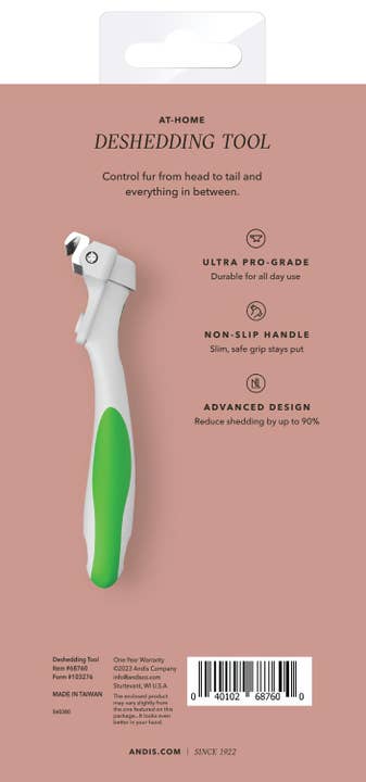 Pet Palette Distribution - Wholesale Pet Grooming Tool - Dog - Andis Deshedding Tool - Green/White - VBL3