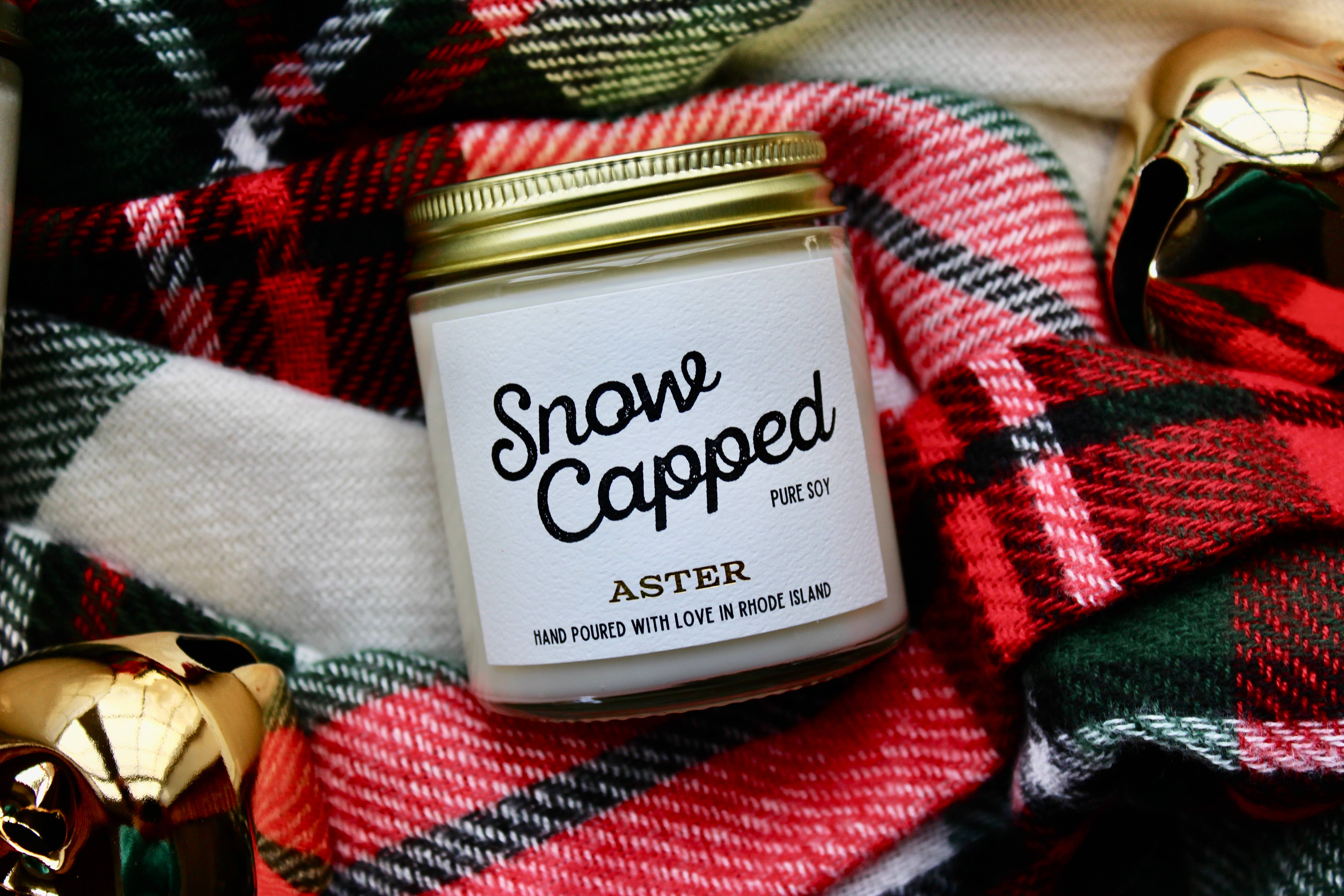 Aster Candle - Wholesale Jar/Filled Candle - Snow Capped Candle - 4oz, 16oz4