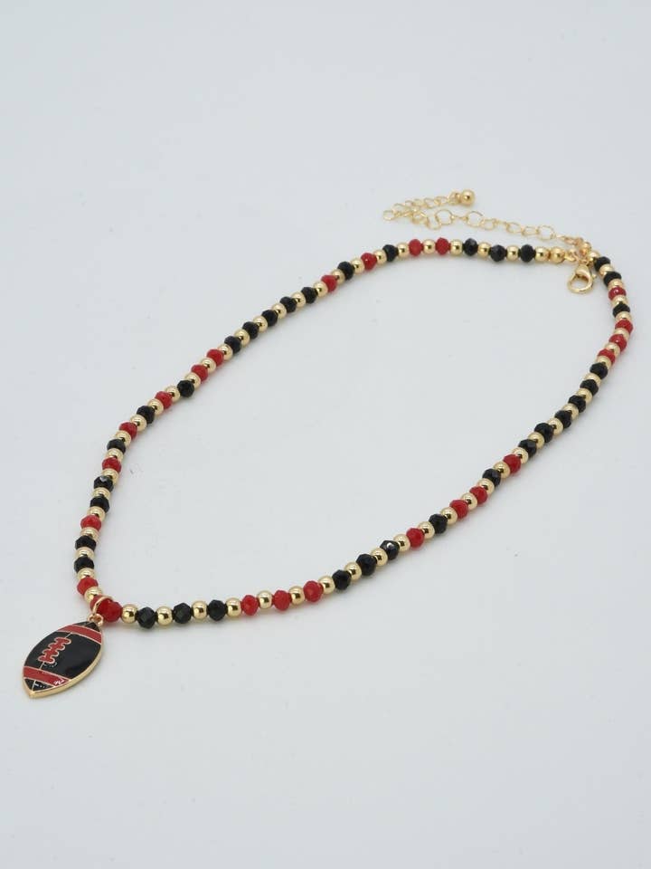 CN4399 Football Pendant Necklace for wholesale by MiMi Wholesale