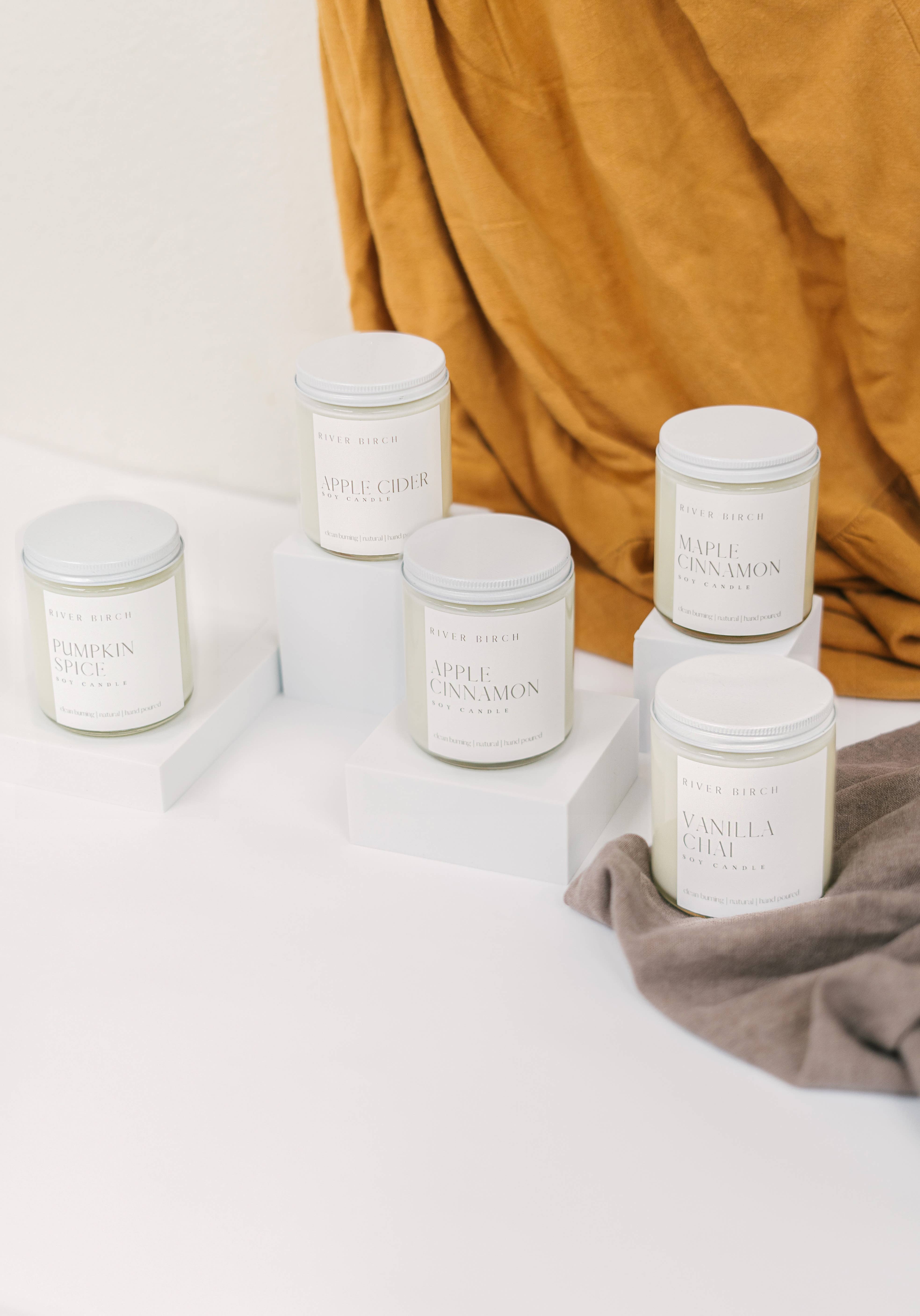 River Birch Candles - Wholesale Jar/Filled Candle - 8.5oz Vanilla Chai - Amber Jar - Soy Candle7