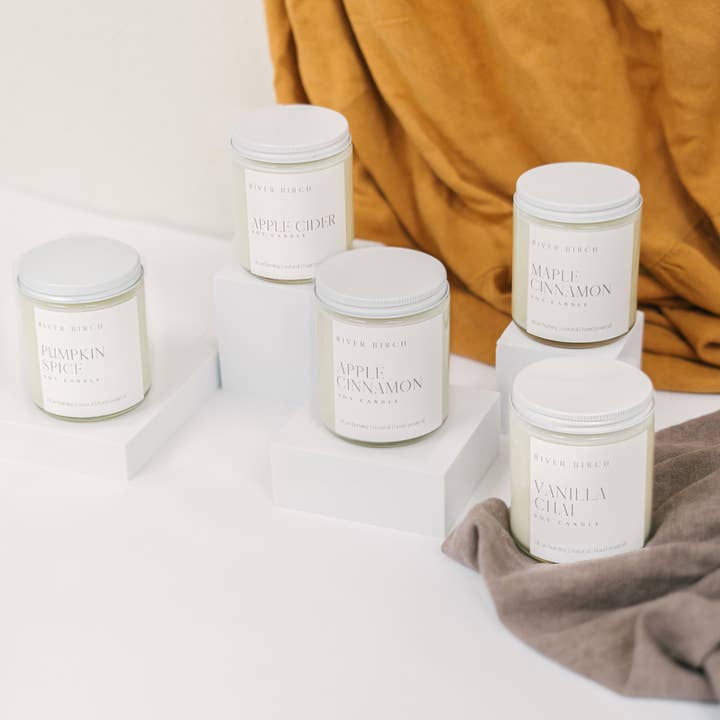River Birch Candles - Wholesale Jar/Filled Candle - 8.5oz Vanilla Chai - Amber Jar - Soy Candle7