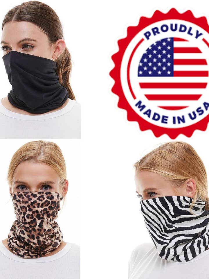Neck Gaiter bandana scarf face mask Face Cover Covering for wholesale by MILEY + MOLLY