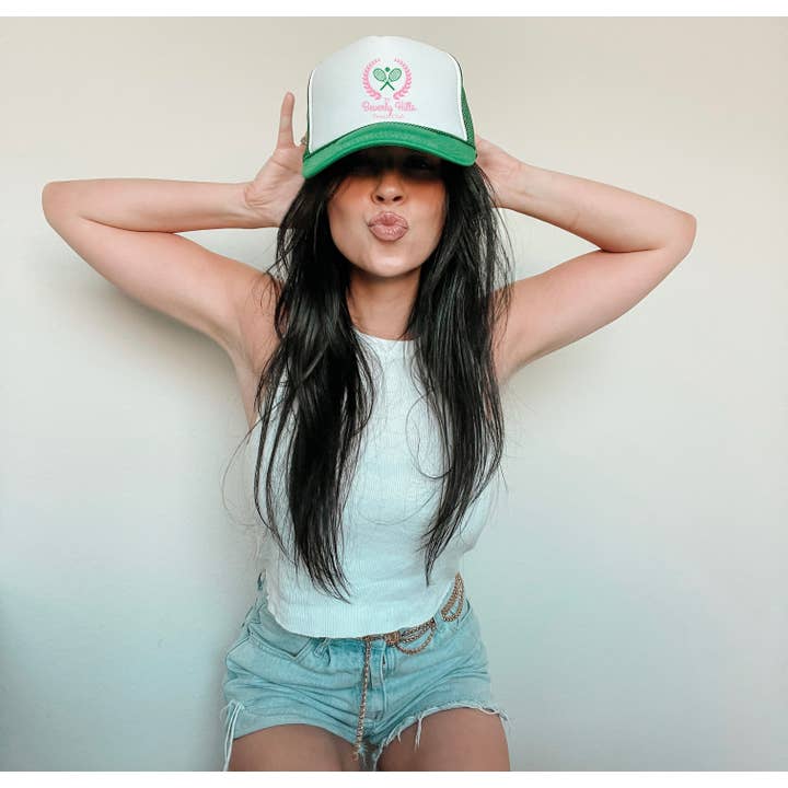Tennis Trucker Hat, Preppy, Trendy, 2024 Trends for wholesale by Bash