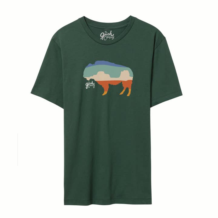 Sunset Bisonte Tee - Pino para venta al por mayor de The Gush Company