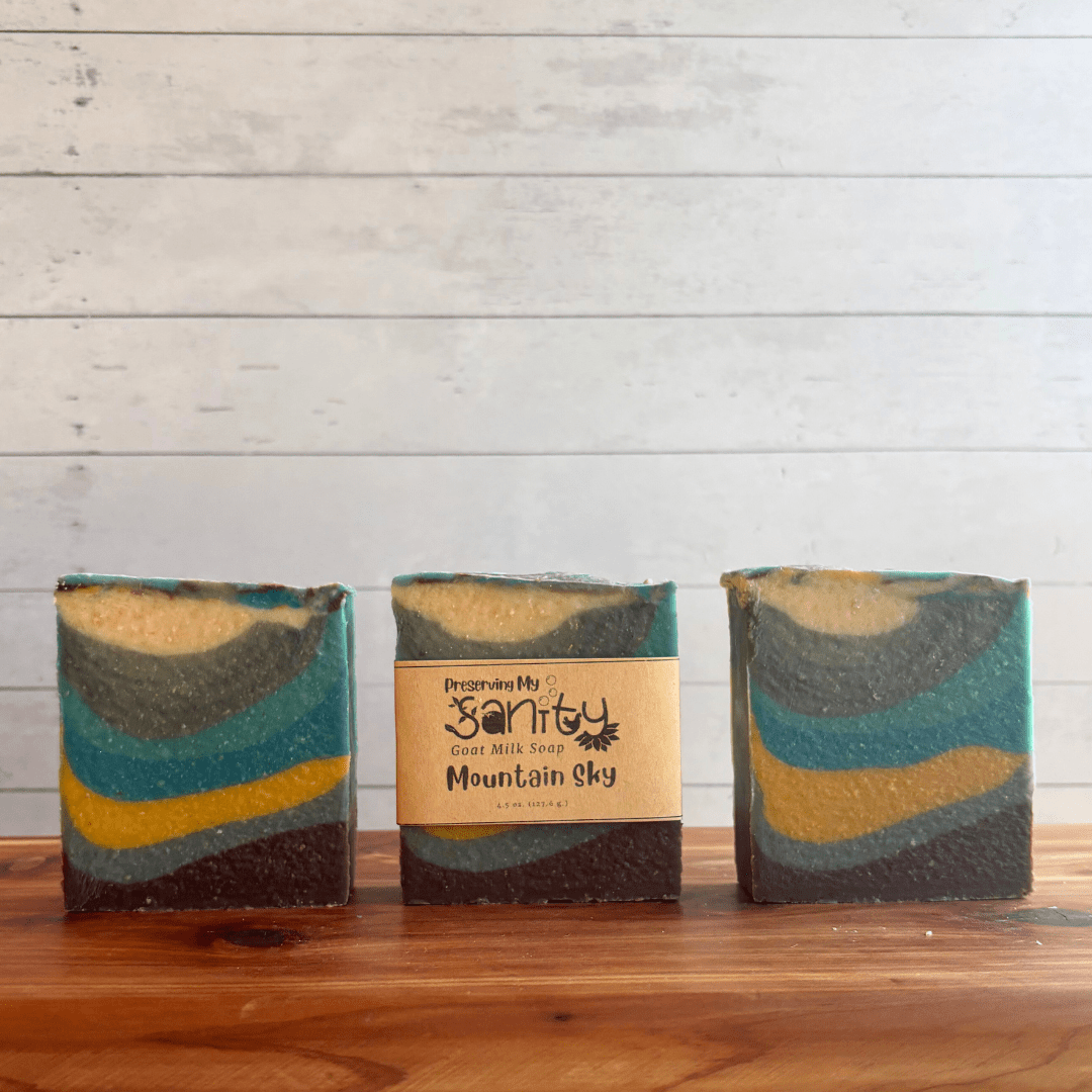 Preserving My Sanity Goat Milk Soap - Wholesale Bar Soap - Mountain Sky Goat Milk Soap | Bestsellers Soap Collection1