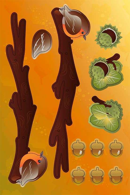 URSUS® / Buntpapierfabrik Ludwig Bähr GmbH & Co. KG – Engroshandel DIY-hobbysæt – Mobile 'Efterårsmagi' – komplet sæt til ophæng på ca. 52 cm4