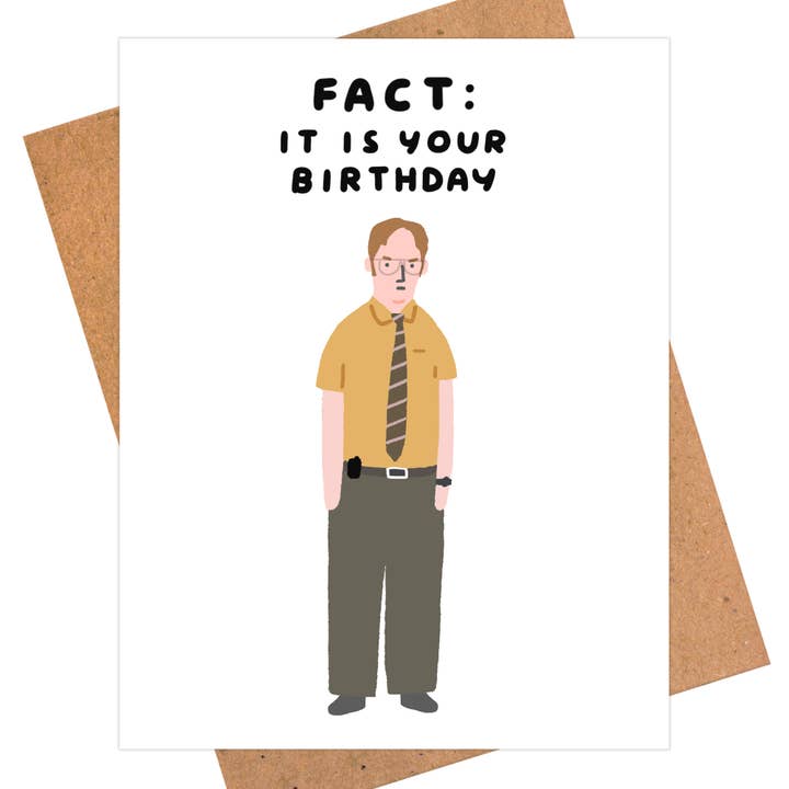 iej studio - Wholesale Birthday Card - Dwight Schrute Birthday Card - Pop Culture Greeting Card